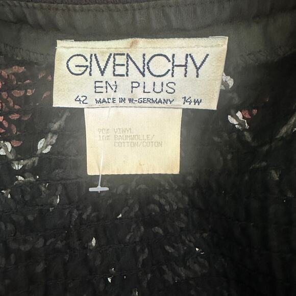 Vintage 1990s Givenchy En Plus Sequin Open Front Jacket Cardigan 14 - Picture 9 of 9